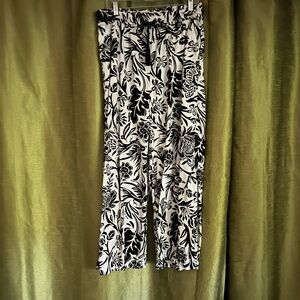 Knox Rose Black and White Wide Leg Jumpsuit